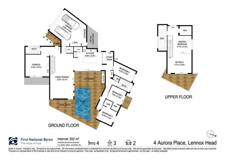 Floorplan of Homely house listing, 4A Aurora Place, Lennox Head NSW 2478