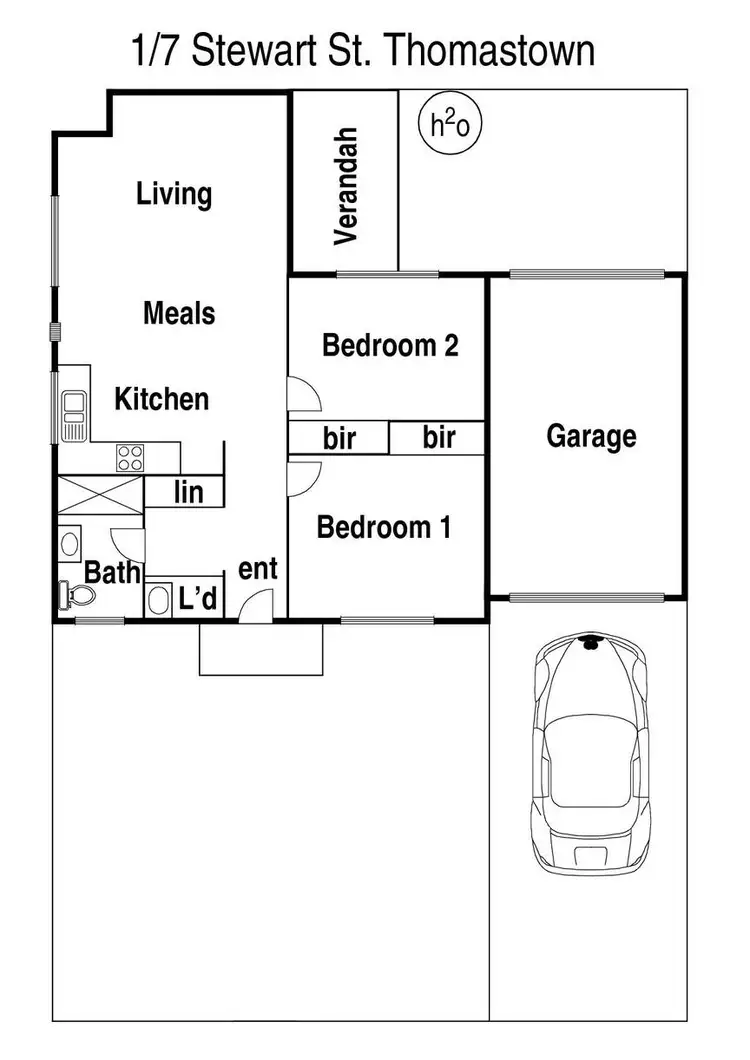 Floorplan of Homely unit listing, 1/7 Stewart Street, Thomastown VIC 3074
