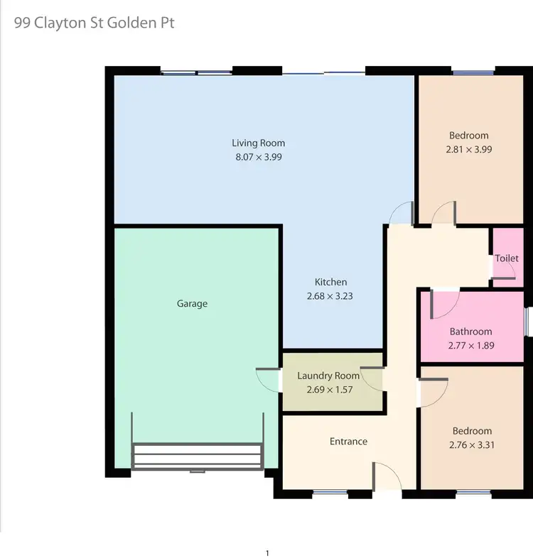 Floorplan of Homely house listing, 99 Clayton Street, Golden Point VIC 3350