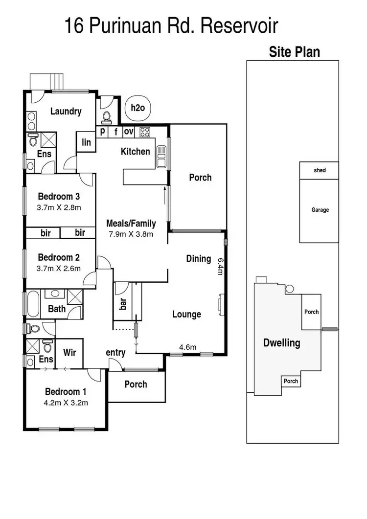 Floorplan of Homely house listing, 16 Purinuan Road, Reservoir VIC 3073