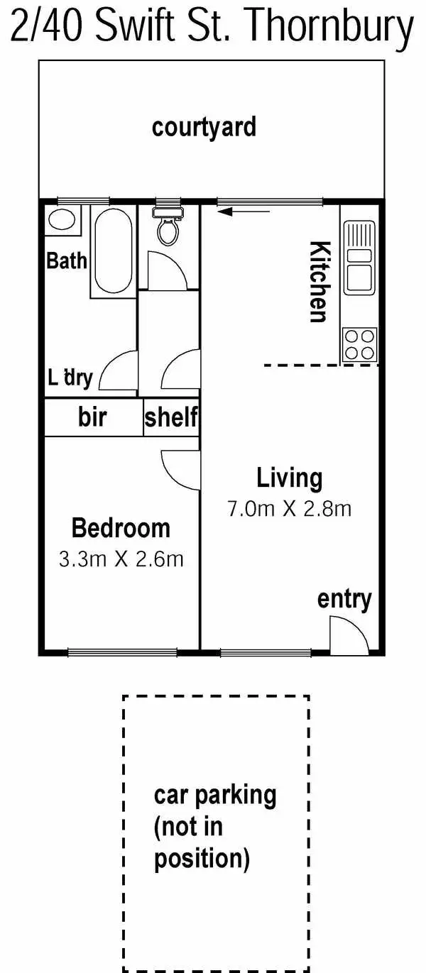 Floorplan of Homely apartment listing, 2/40 Swift Street, Thornbury VIC 3071