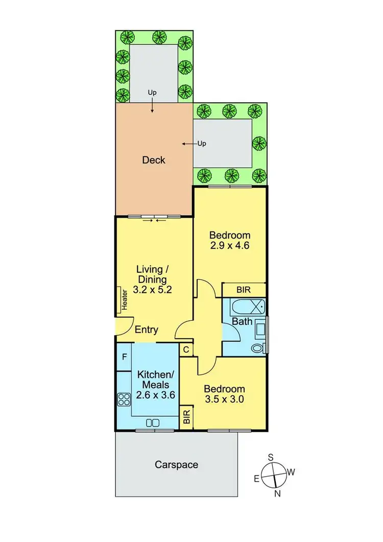 Floorplan of Homely apartment listing, 1/56 Ballantyne Street, Thornbury VIC 3071