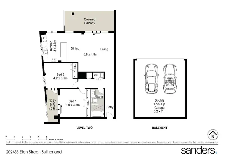 Floorplan of Homely apartment listing, 202/68 Eton Street, Sutherland NSW 2232