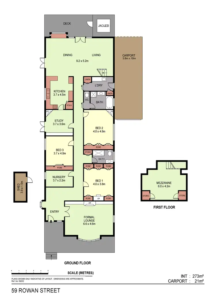 Floorplan of Homely house listing, 59 Rowan Street, Bendigo VIC 3550