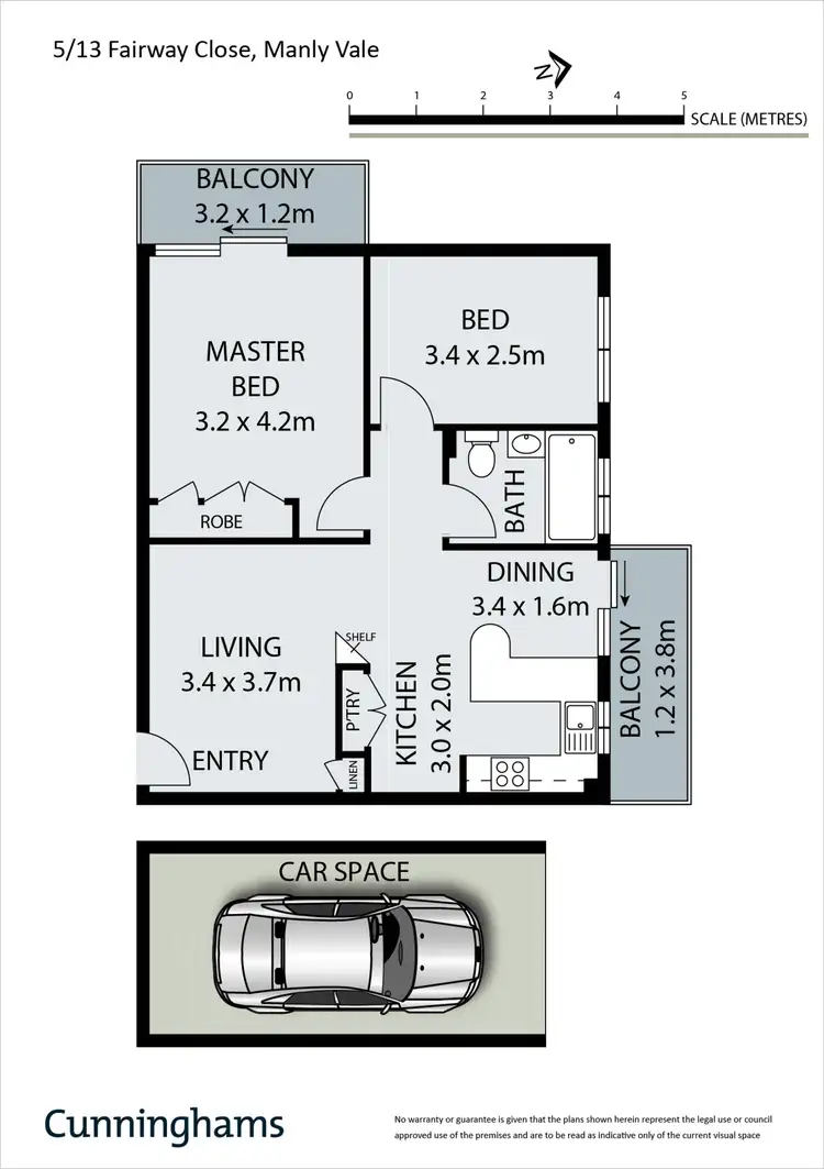 Floorplan of Homely apartment listing, 5/13 Fairway Close, Manly Vale NSW 2093