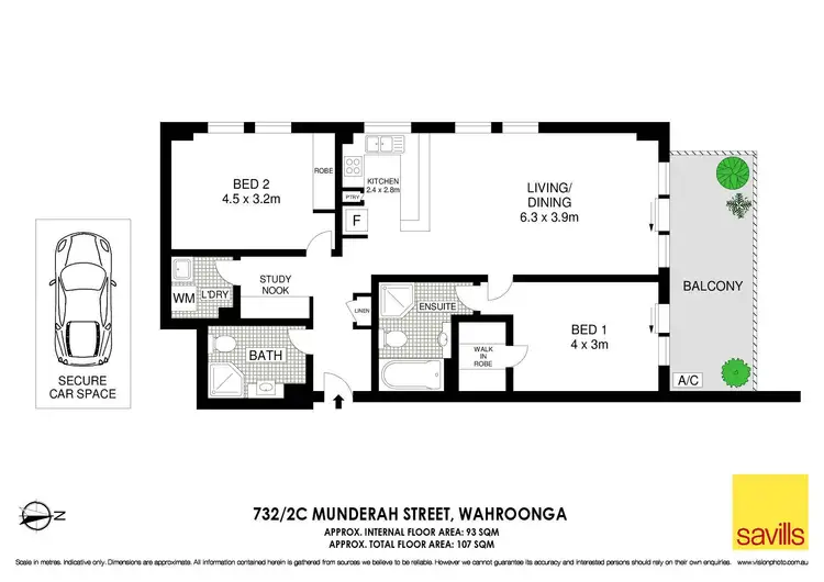 Floorplan of Homely apartment listing, 732/2C Munderah Street, Wahroonga NSW 2076