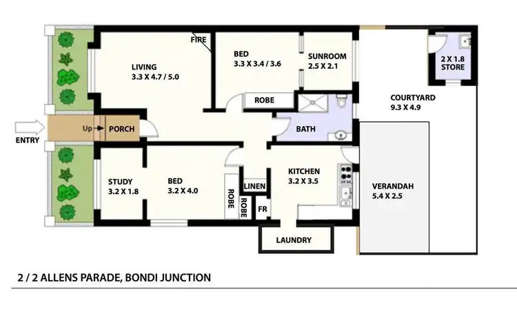 Floorplan of Homely apartment listing, 2/2 Allens Parade, Bondi Junction NSW 2022