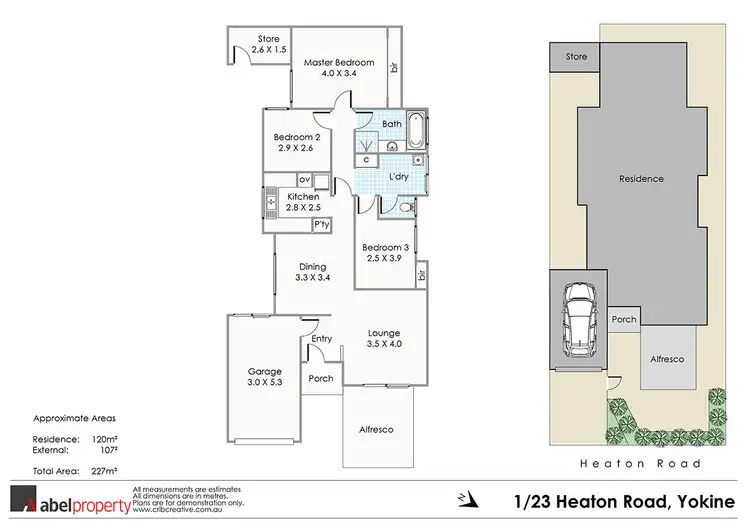 Floorplan of Homely unit listing, 1/23 Heaton Road, Yokine WA 6060