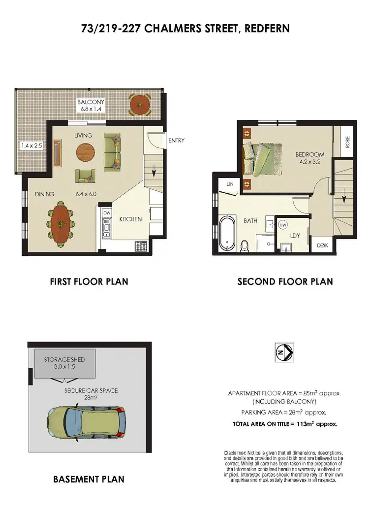 Floorplan of Homely apartment listing, 73/219-227 Chalmers Street, Redfern NSW 2016