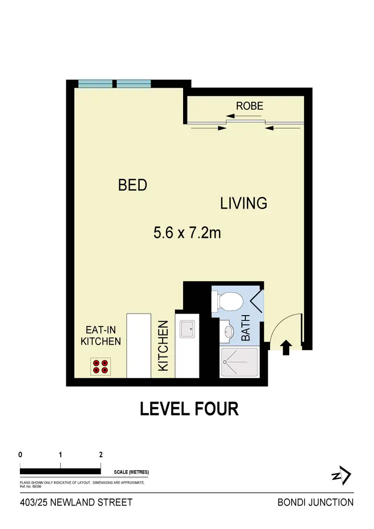 Floorplan of Homely apartment listing, 403/25-29 Newland Street, Bondi Junction NSW 2022