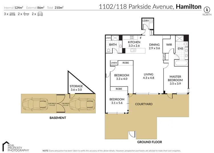 Floorplan of Homely apartment listing, 1102/118 Parkside Circuit, Hamilton QLD 4007