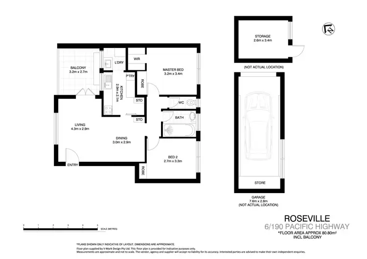 Floorplan of Homely apartment listing, 6/190 Pacific Highway, Roseville NSW 2069