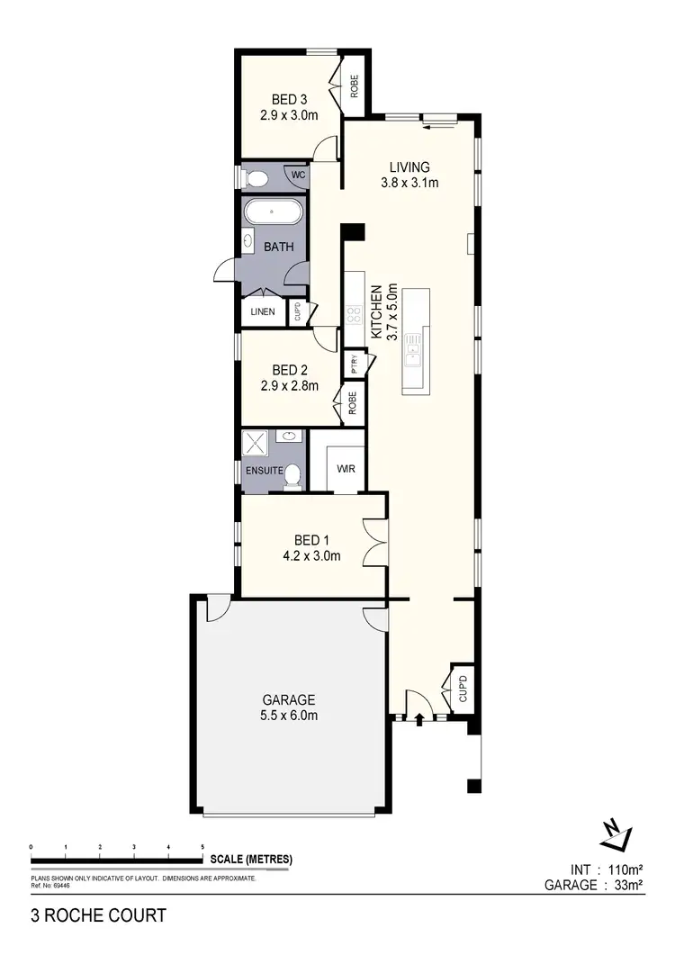 Floorplan of Homely house listing, 3 Roche Court, White Hills VIC 3550