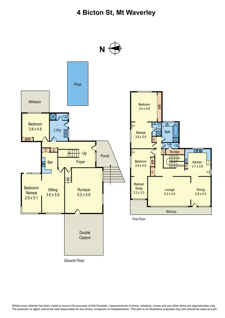 Floorplan of Homely house listing, 4 Bicton Street, Mount Waverley VIC 3149