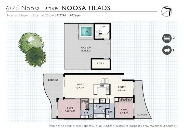 Floorplan of Homely unit listing, 6/26 Noosa Drive, Noosa Heads QLD 4567