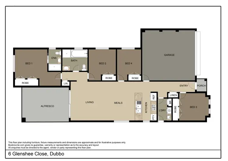 Floorplan of Homely house listing, 6 Glenshee Close, Dubbo NSW 2830