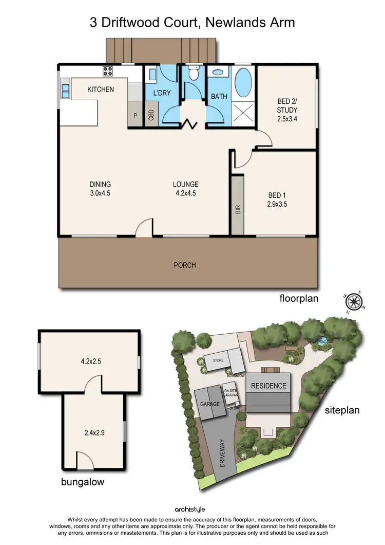 Floorplan of Homely house listing, 3 Driftwood Court, Newlands Arm VIC 3875