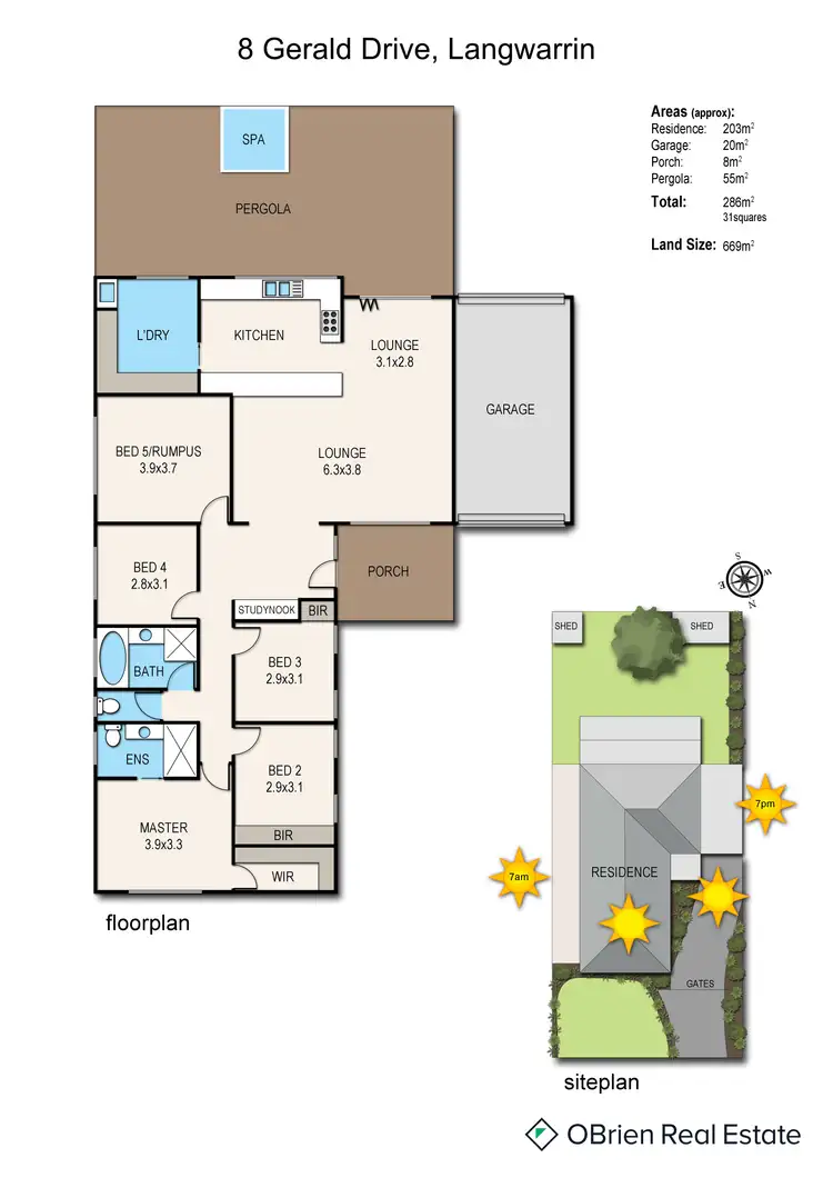 Floorplan of Homely house listing, 8 Gerald Drive, Langwarrin VIC 3910