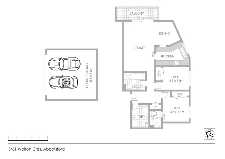 Floorplan of Homely apartment listing, 3/61 Walton Crescent, Abbotsford NSW 2046