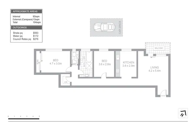 Floorplan of Homely apartment listing, 2/107 Concord Road, Concord NSW 2137