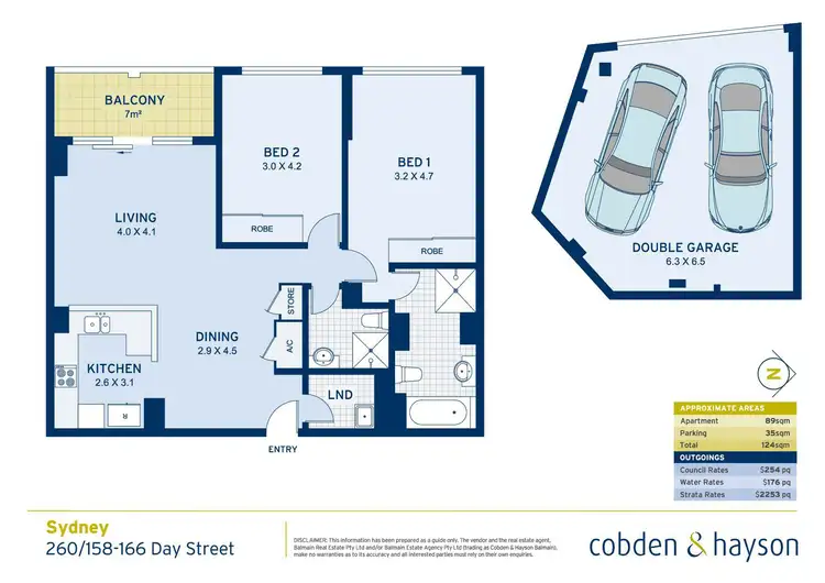 Floorplan of Homely apartment listing, 260/158-166 Day Street, Sydney NSW 2000