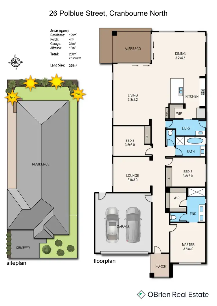 Floorplan of Homely house listing, 26 Polblue Street, Cranbourne North VIC 3977