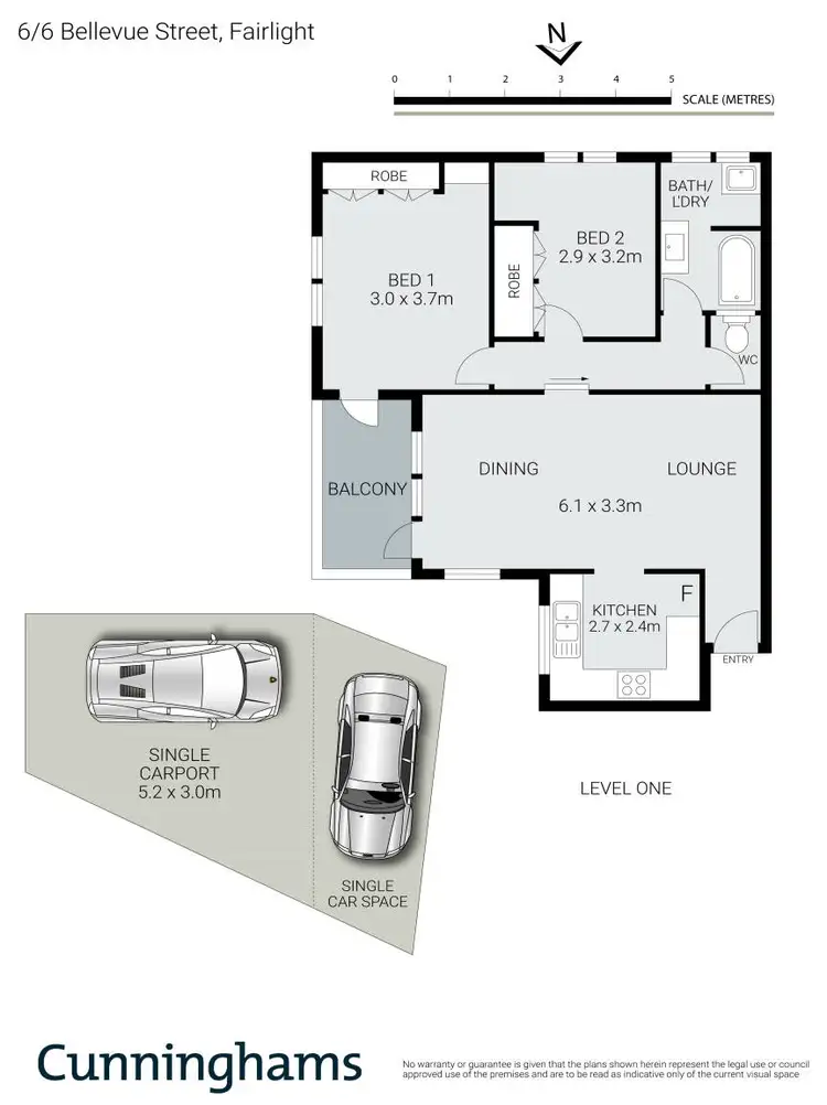 Floorplan of Homely unit listing, 6/6 Bellevue Street, Fairlight NSW 2094