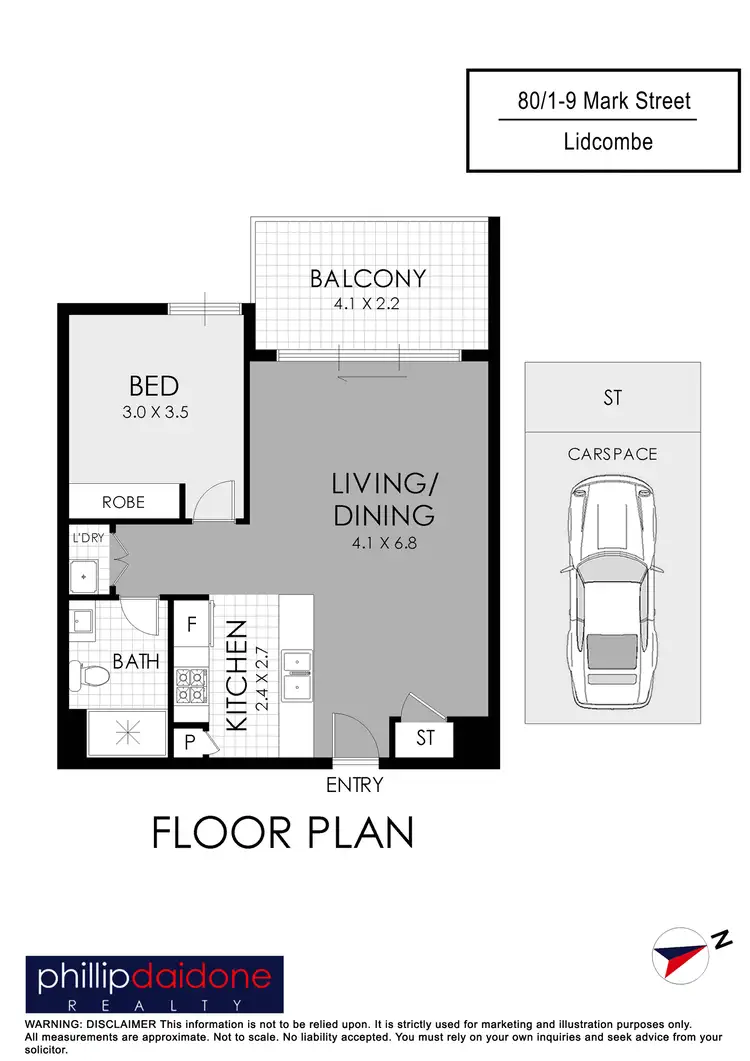 Floorplan of Homely apartment listing, 80/1-9 Mark Street, Lidcombe NSW 2141