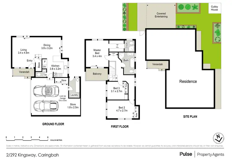 Floorplan of Homely semi-detached listing, 2/292 Kingsway, Caringbah NSW 2229