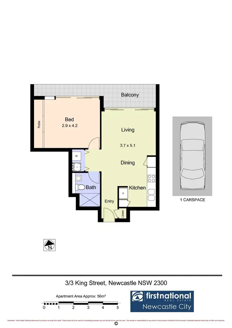 Floorplan of Homely apartment listing, 3/3 King Street, Newcastle NSW 2300