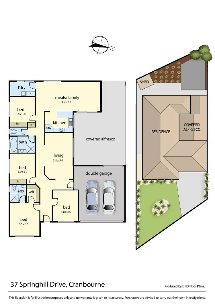 Floorplan of Homely house listing, 37 Springhill Drive, Cranbourne VIC 3977
