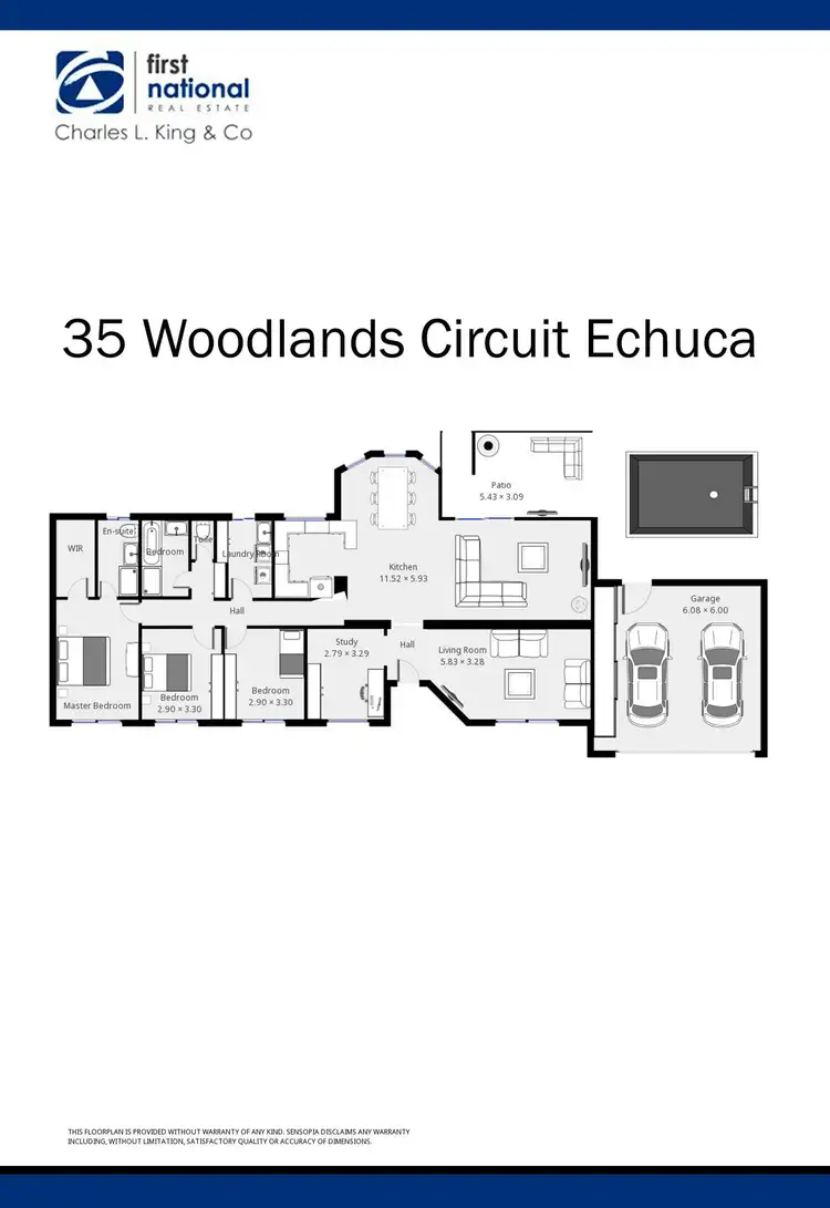 Floorplan of Homely house listing, 35 Woodlands Circuit, Echuca VIC 3564