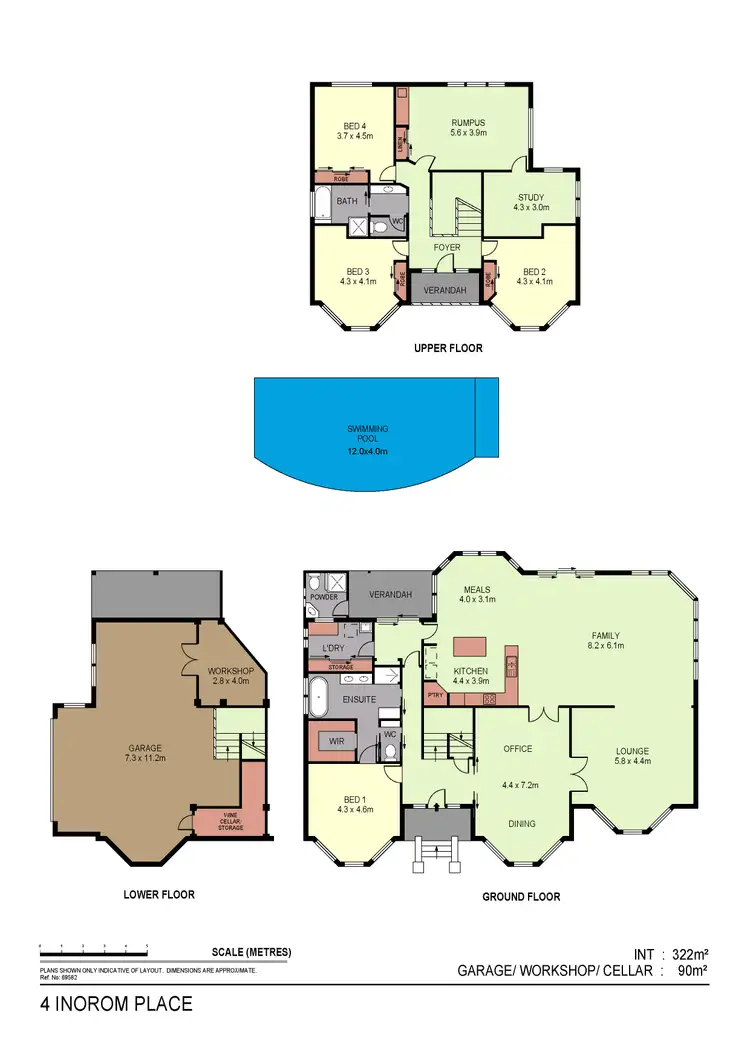 Floorplan of Homely house listing, 4 Inorom Place, Flora Hill VIC 3550