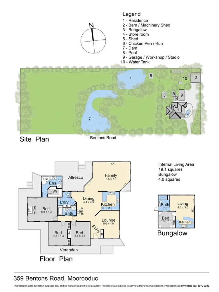 Floorplan of Homely rural property listing, 359 Bentons Road, Moorooduc VIC 3933
