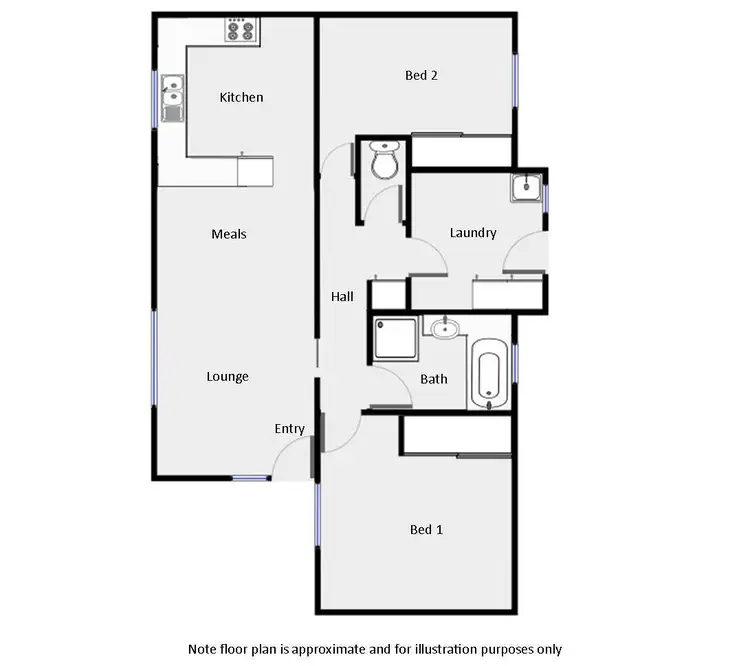 Floorplan of Homely house listing, 1/17 Whittaker Crescent, Red Cliffs VIC 3496