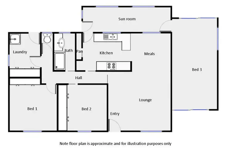 Floorplan of Homely house listing, 184 Commercial Street, Merbein VIC 3505