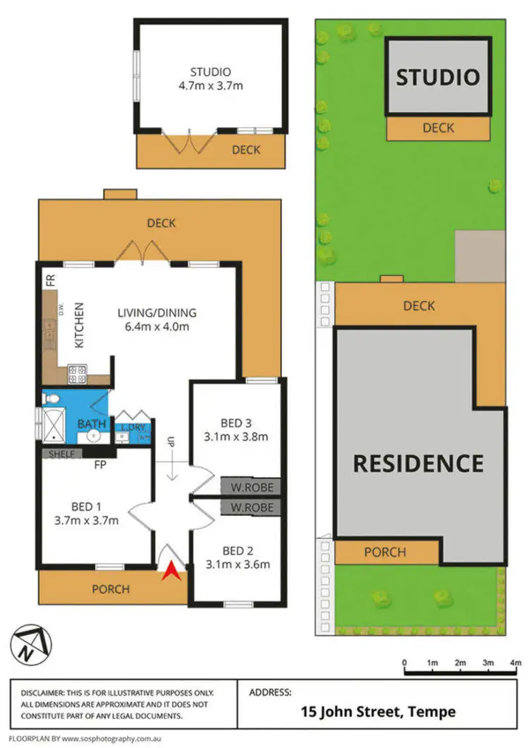 Floorplan of Homely house listing, 15 John Street, Tempe NSW 2044