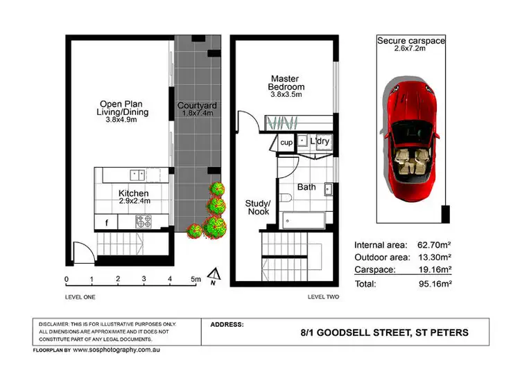 Floorplan of Homely apartment listing, 8/1 Goodsell Street, St Peters NSW 2044