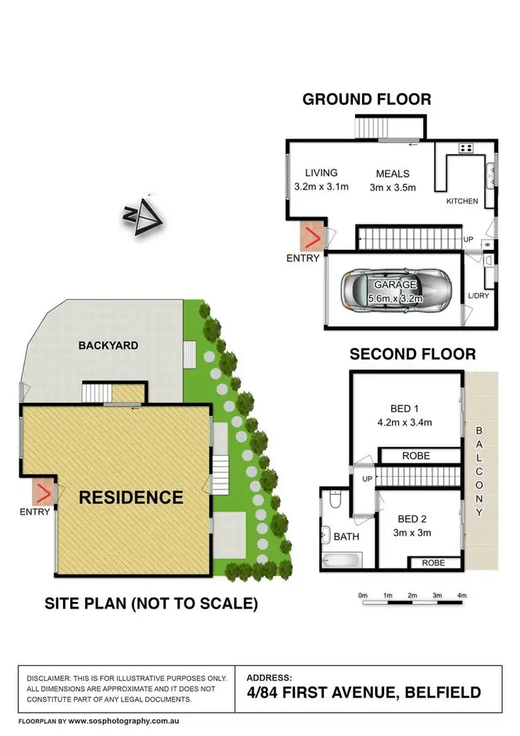 Floorplan of Homely townhouse listing, 4/84 First Avenue, Belfield NSW 2191