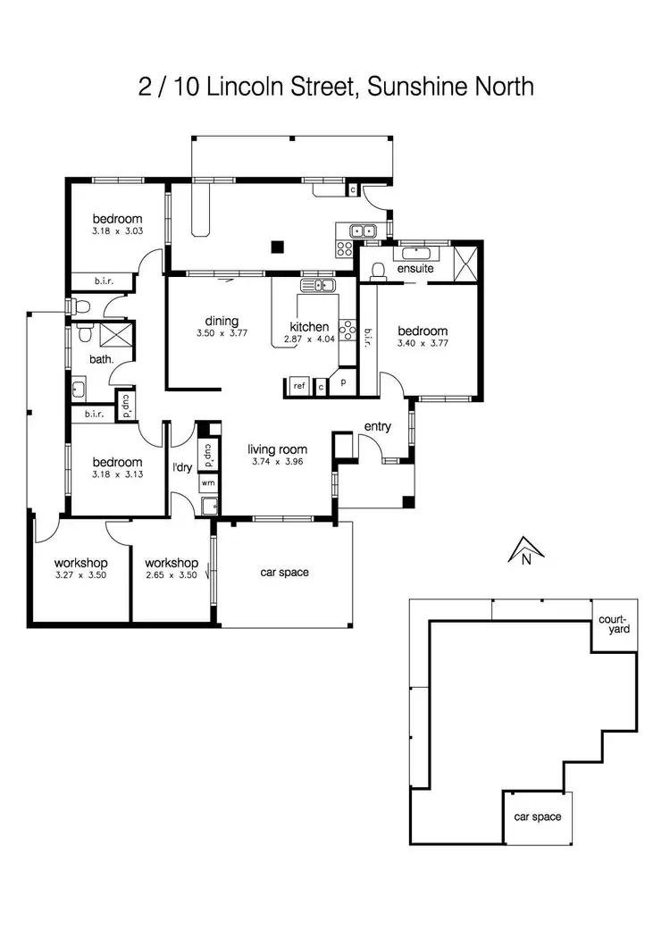 Floorplan of Homely unit listing, 2/10 Lincoln Street, Sunshine North VIC 3020