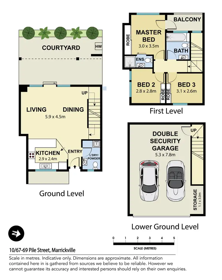Floorplan of Homely townhouse listing, 10/67-69 Pile Street, Marrickville NSW 2204