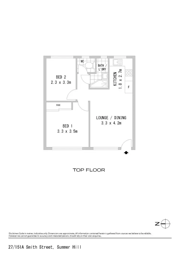Floorplan of Homely apartment listing, 27/151a Smith Street, Summer Hill NSW 2130