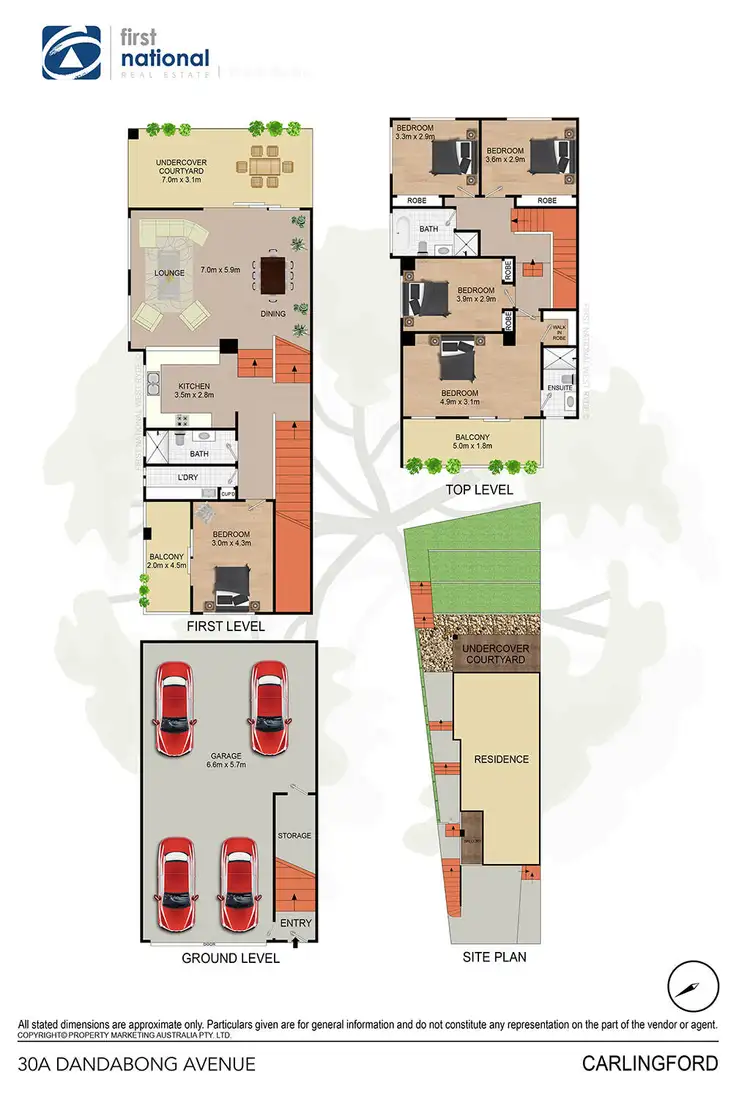 Floorplan of Homely semi-detached listing, 30 & 30A Dandarbong Avenue, Carlingford NSW 2118