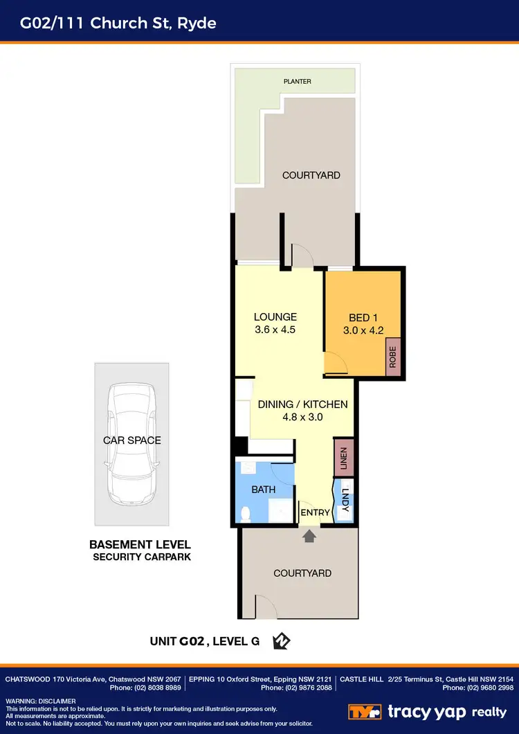Floorplan of Homely unit listing, G02/111 Church Street, Ryde NSW 2112