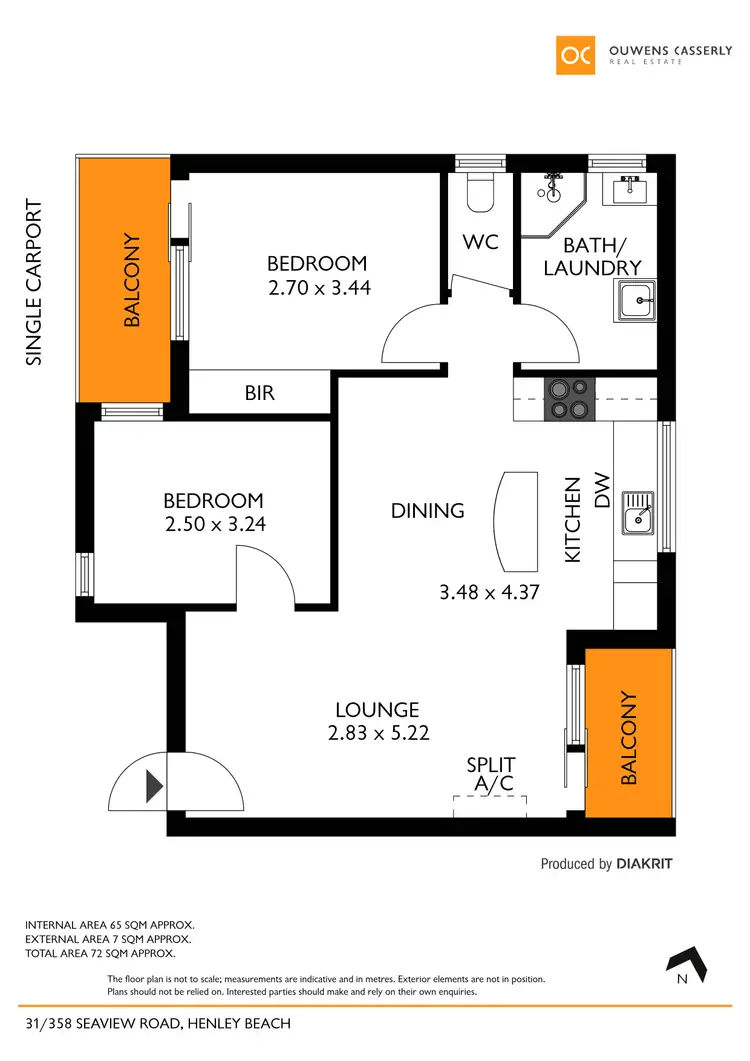 Floorplan of Homely apartment listing, 31/358 Seaview Road, Henley Beach SA 5022