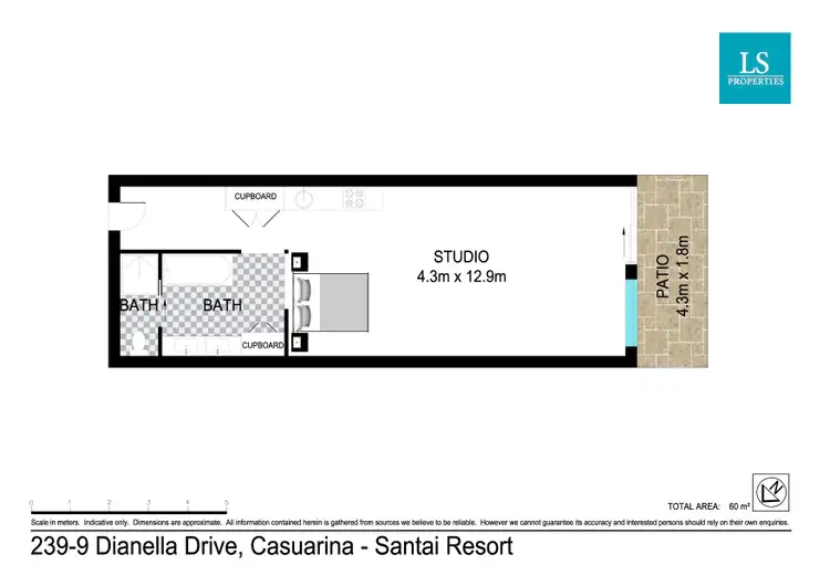 Floorplan of Homely apartment listing, 239/9 - 13 Dianella Drive, Casuarina NSW 2487