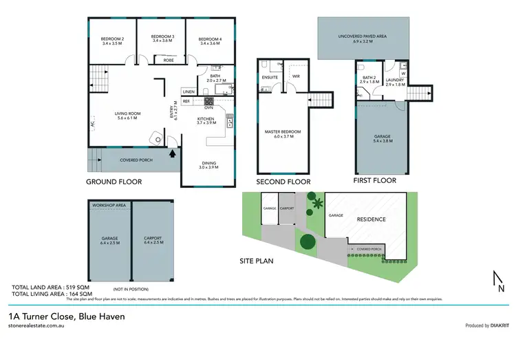 Floorplan of Homely house listing, 1A Turner Close, Blue Haven NSW 2262