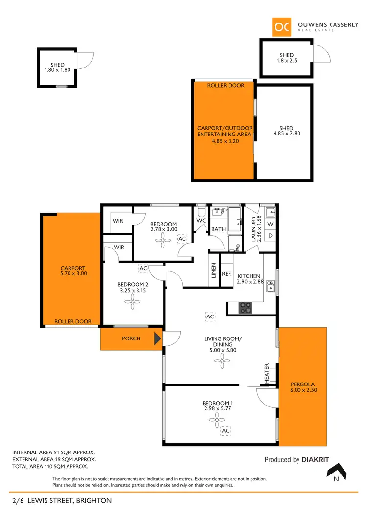 Floorplan of Homely unit listing, 2/6 Lewis Street, Brighton SA 5048