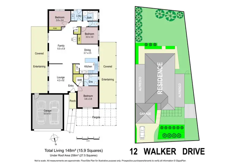 Floorplan of Homely house listing, 12 Walker Drive, Drouin VIC 3818