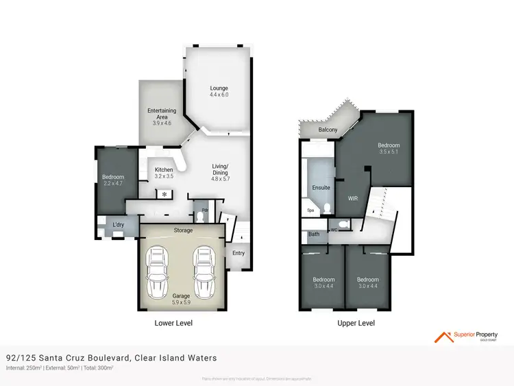 Floorplan of Homely villa listing, 92/125 Santa Cruz Boulevard, Clear Island Waters QLD 4226